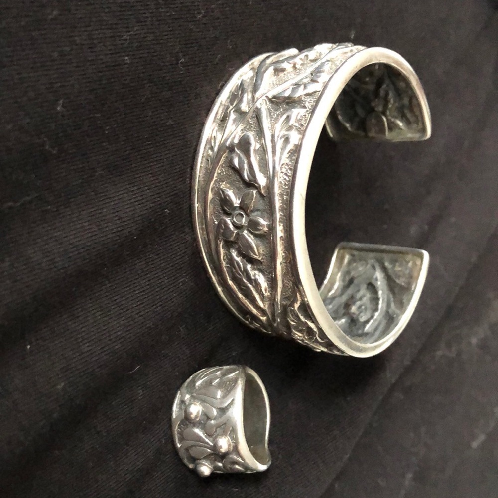 Retired silpada cuff bracelet and ring - Picture 1 of 3